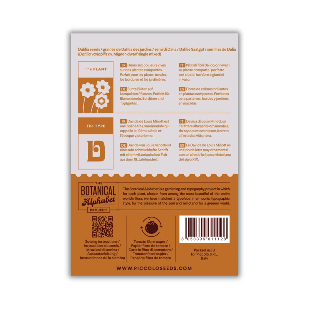 Botanical Alphabet Seed Packet - D - Image 2
