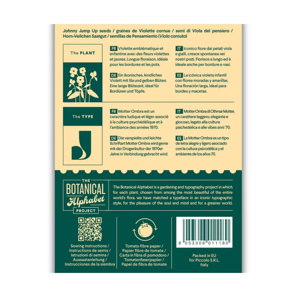 Botanical Alphabet Seed Packet - J - Image 2
