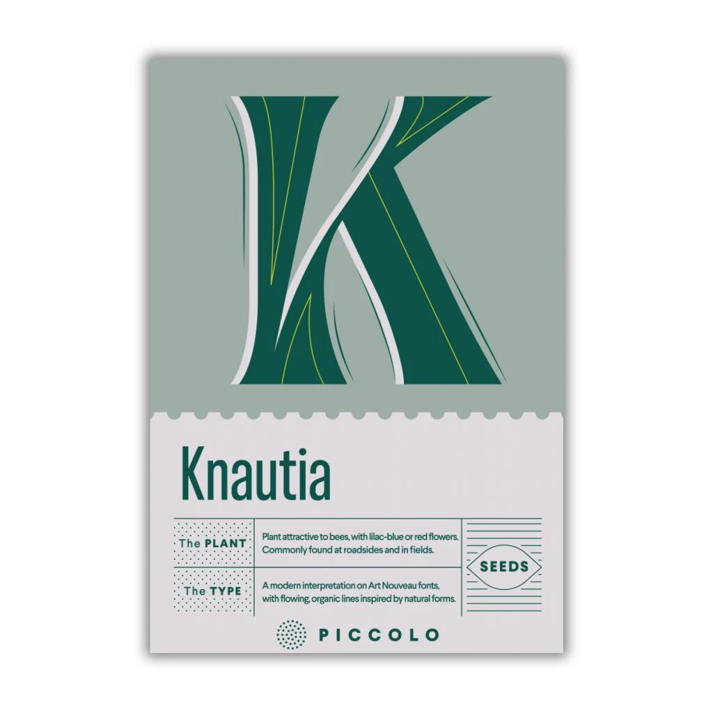 Botanical Alphabet Seed Packet - K