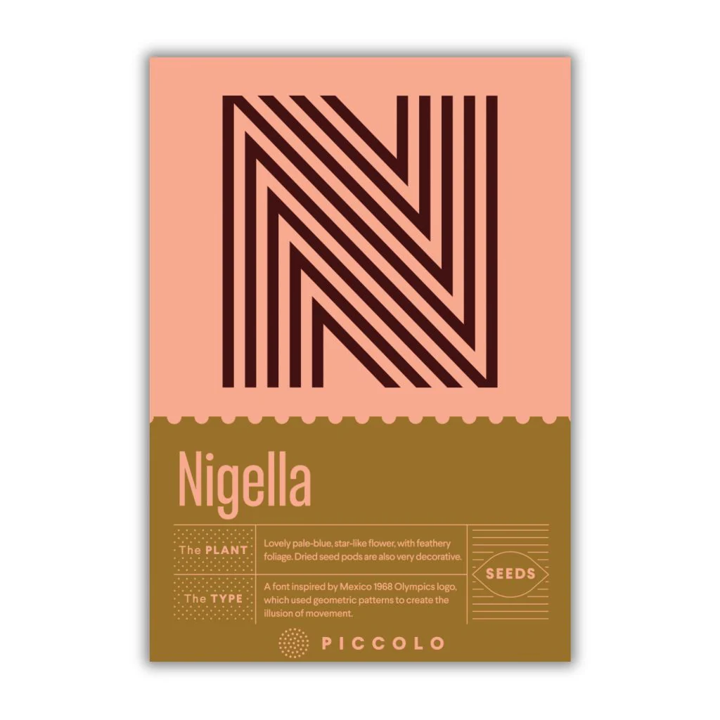 Botanical Alphabet Seed Packet - N