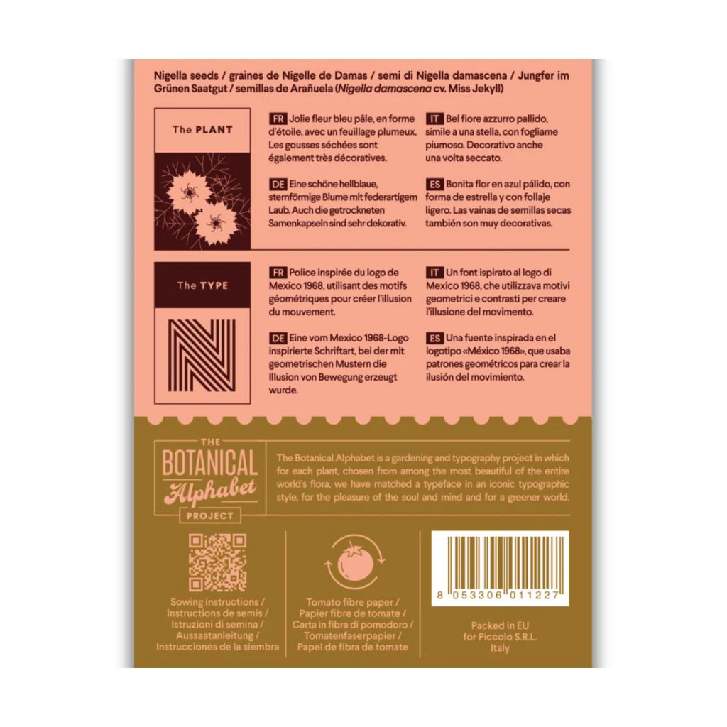 Botanical Alphabet Seed Packet - N - Image 2
