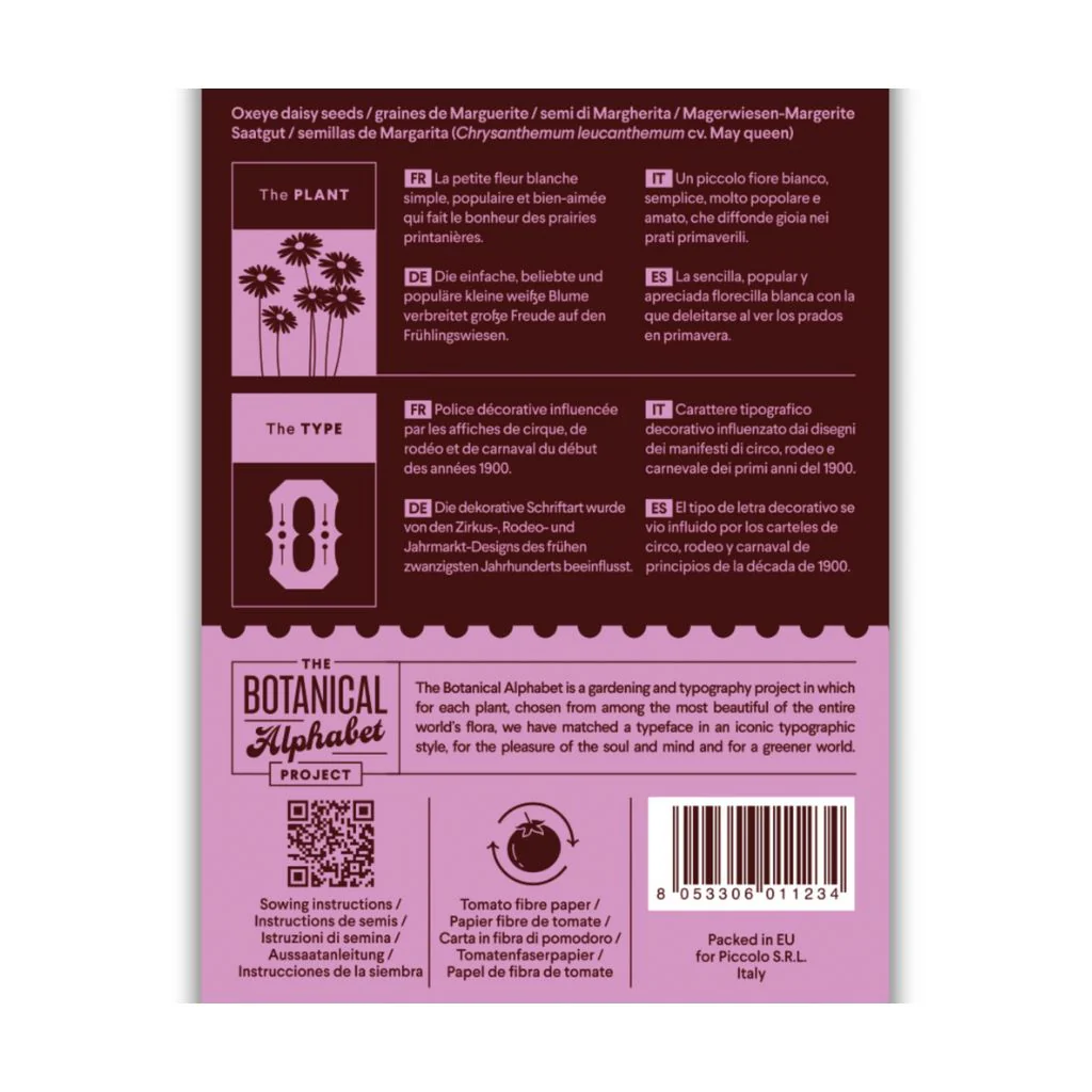 Botanical Alphabet Seed Packet - O - Image 2