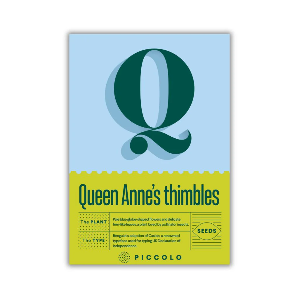 Botanical Alphabet Seed Packet - Q