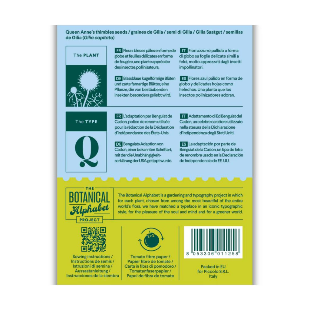Botanical Alphabet Seed Packet - Q - Image 2