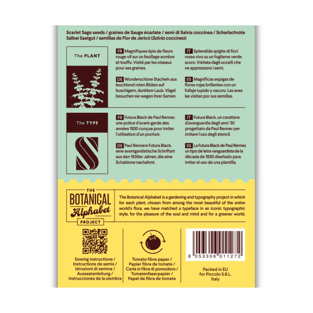 Botanical Alphabet Seed Packet - S - Image 2