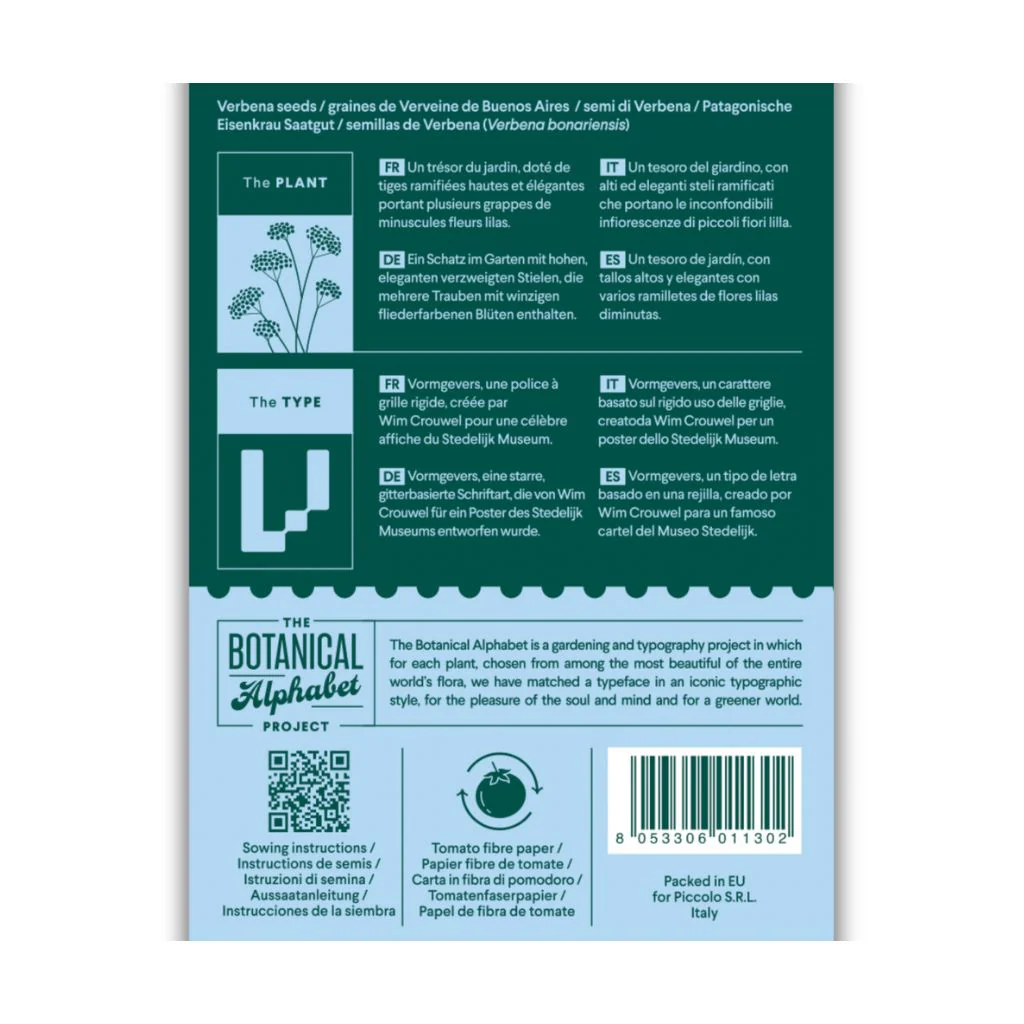 Botanical Alphabet Seed Packet - V - Image 2