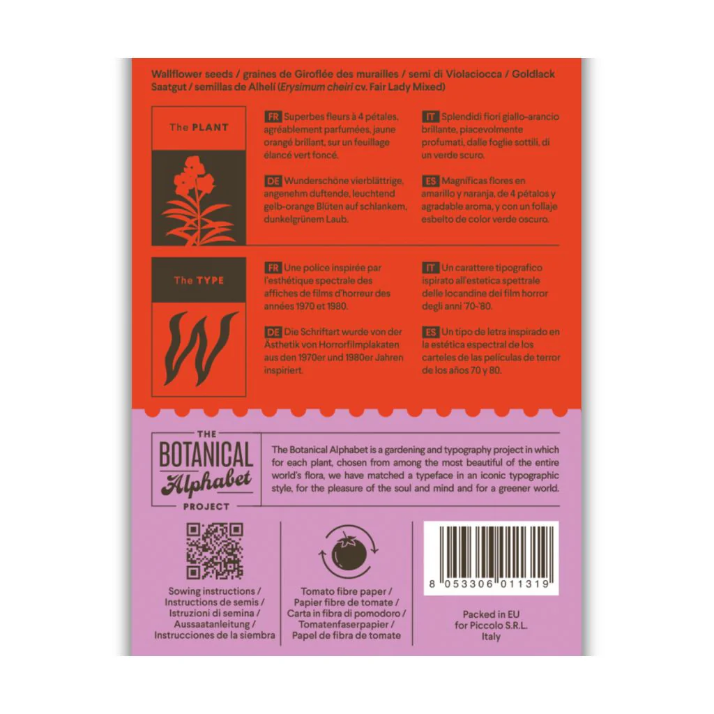 Botanical Alphabet Seed Packet - W - Image 2