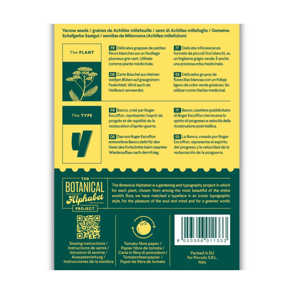 Botanical Alphabet Seed Packet - Y - Image 2