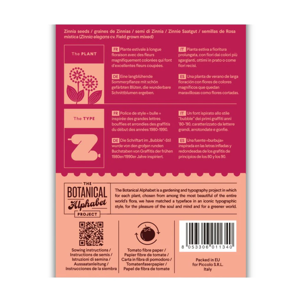 Botanical Alphabet Seed Packet - Z - Image 2