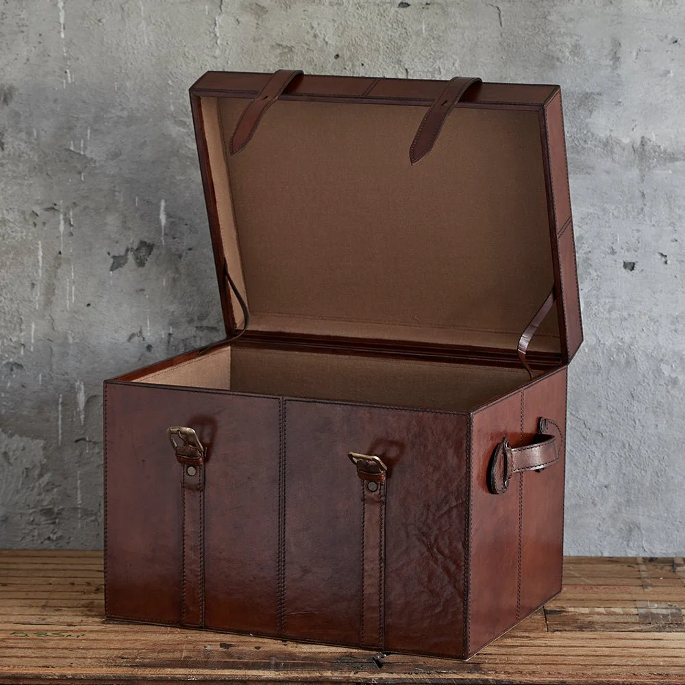 Leather Cabin Trunk - Image 4
