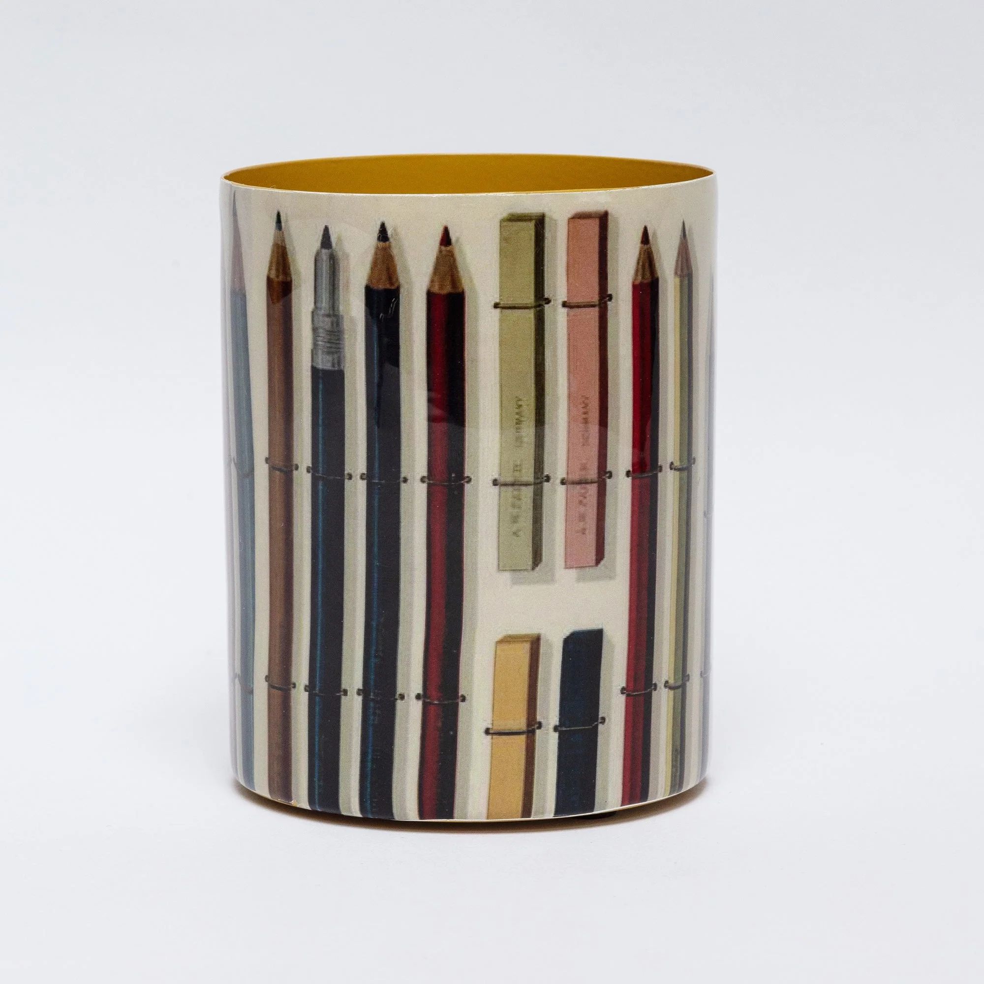 Enamel Pen Pot - Vintage Pencils and Chalks