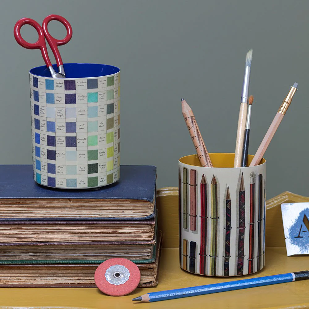 Enamel Pen Pot - Vintage Pencils and Chalks - Image 2