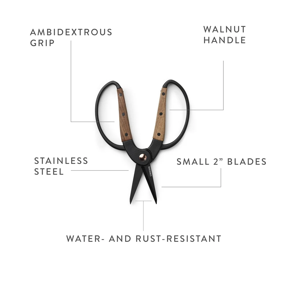 Garden Scissors With Walnut Handle - Image 2