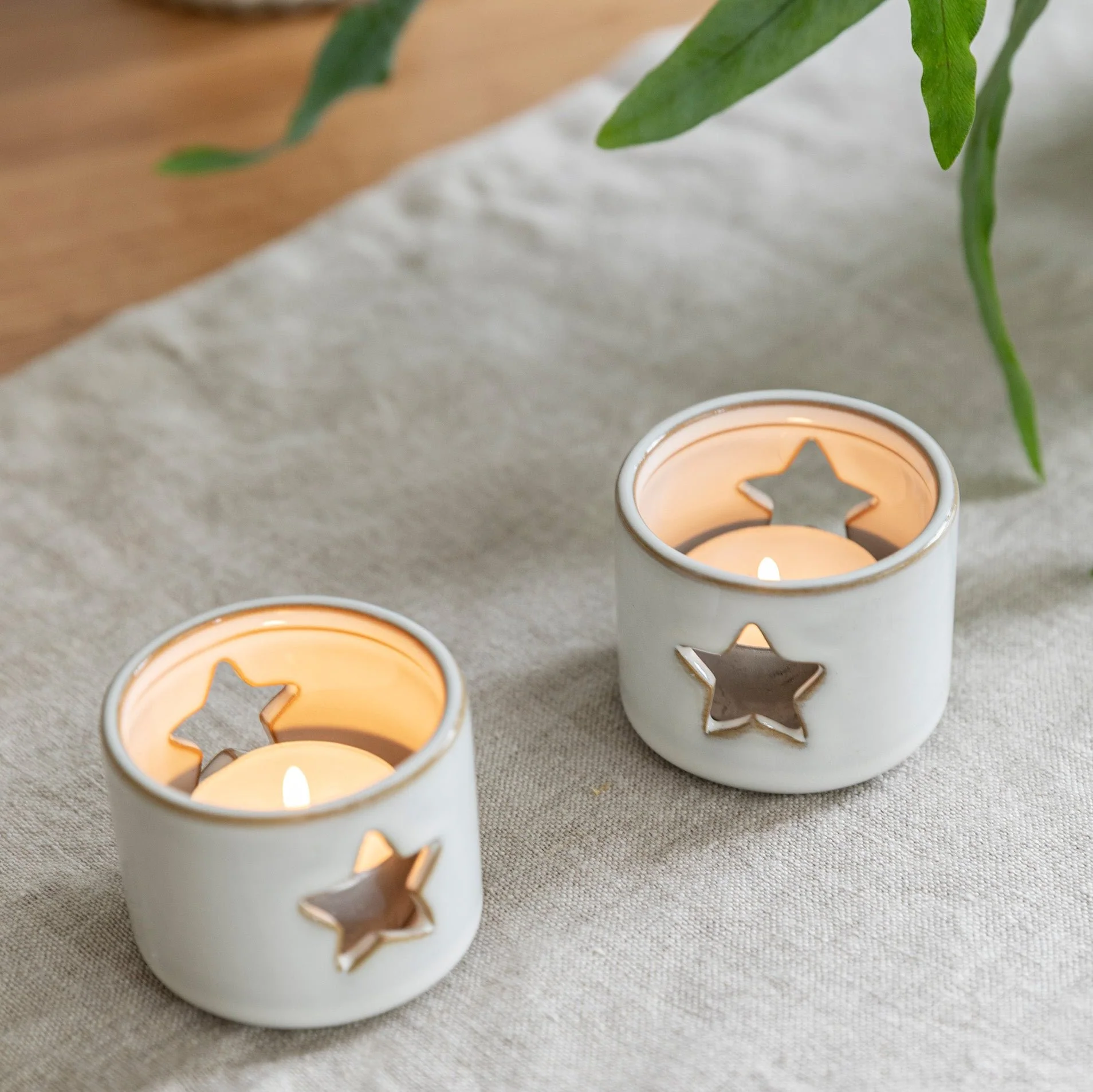 Ithaca Star Tealight Holders Set of 2 - Image 2