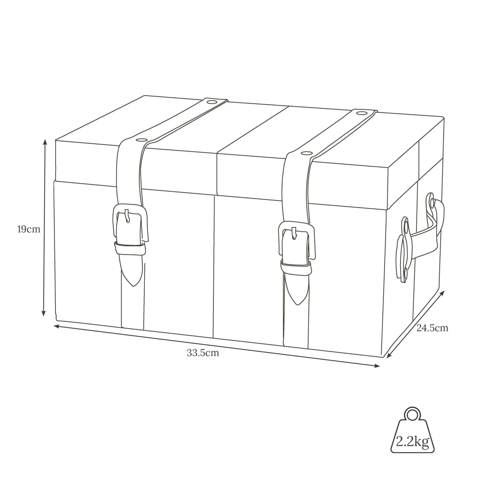 Leather Keepsake Trunk - Image 6