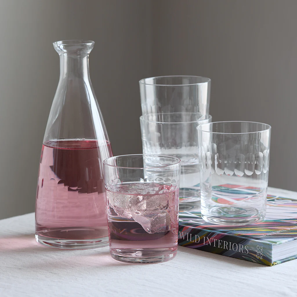 Lead Free Crystal Table Carafe - Lens Design - Image 2