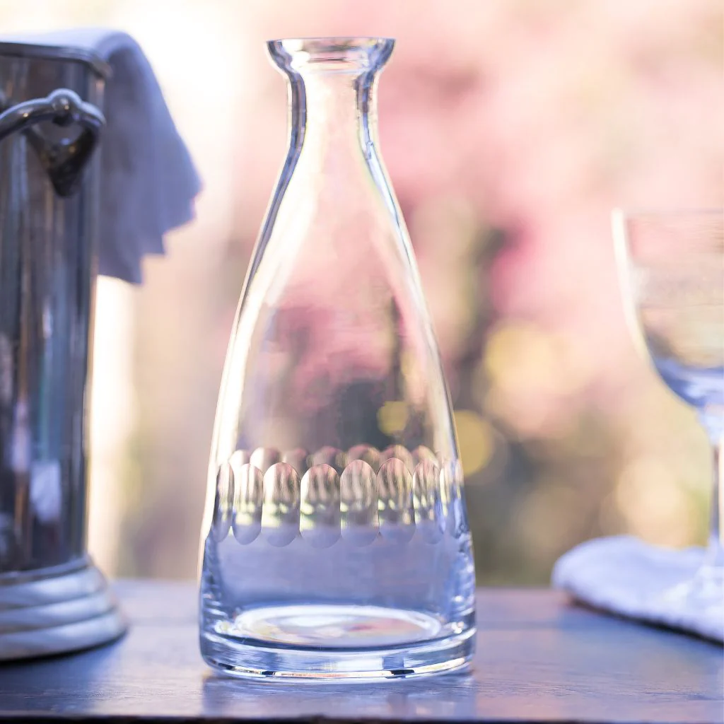 Lead Free Crystal Table Carafe - Lens Design - Image 3
