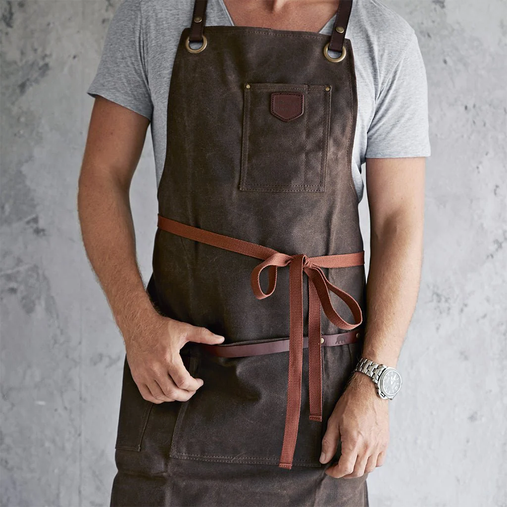 Waxed Canvas & Leather Apron - Image 4