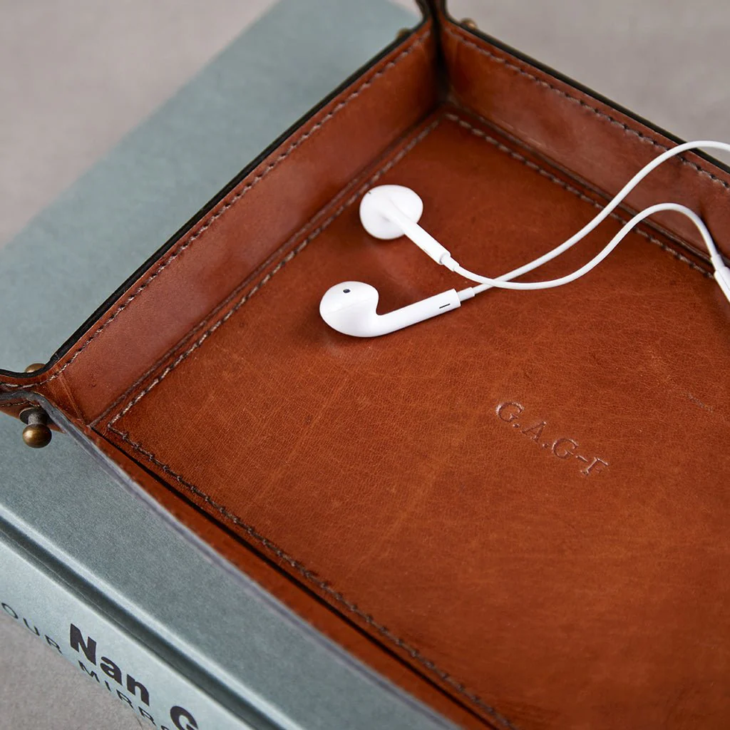 Leather Coin Tray - Personalise The Centre - Image 3