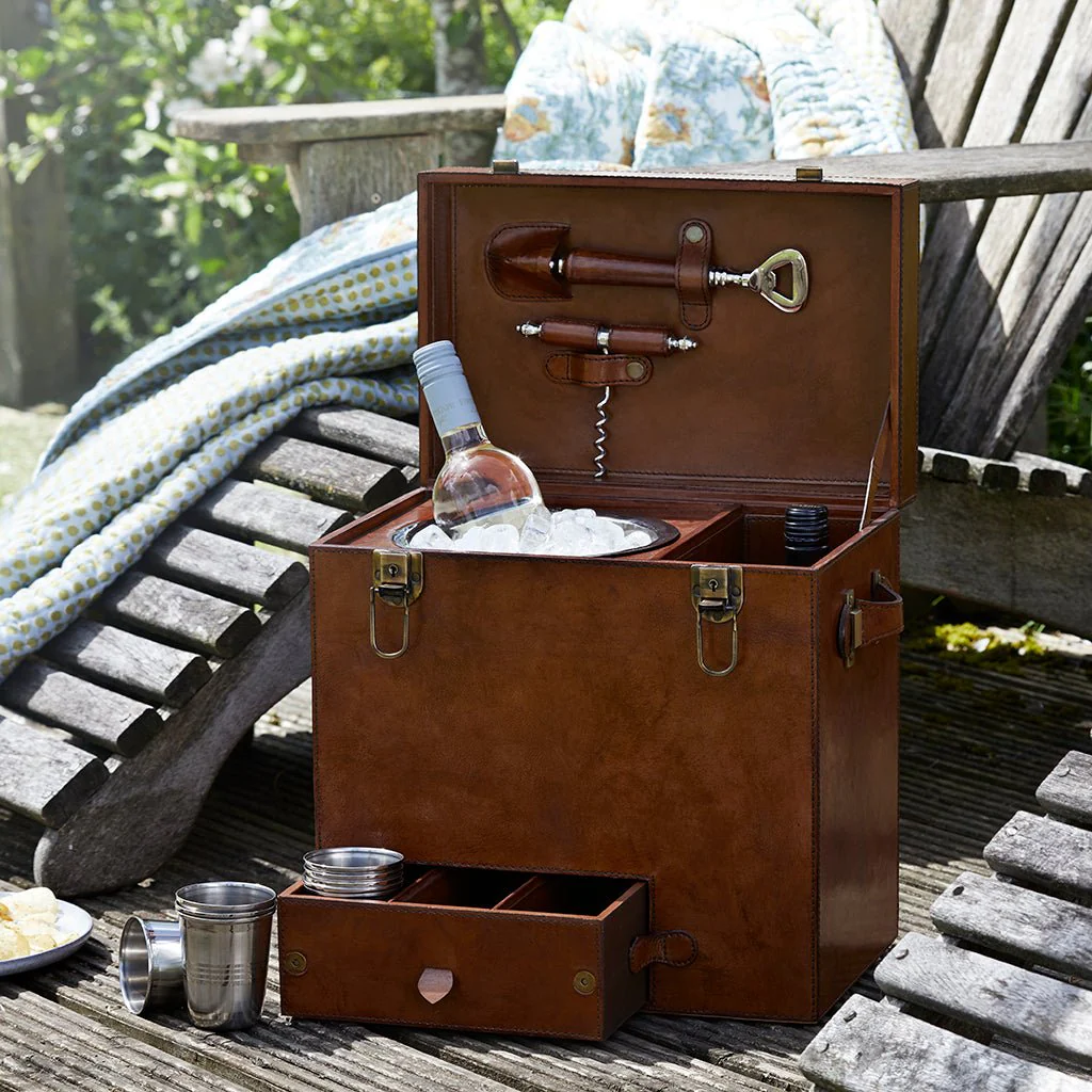 Leather Drinks Box - Integral Ice Bucket - Image 3
