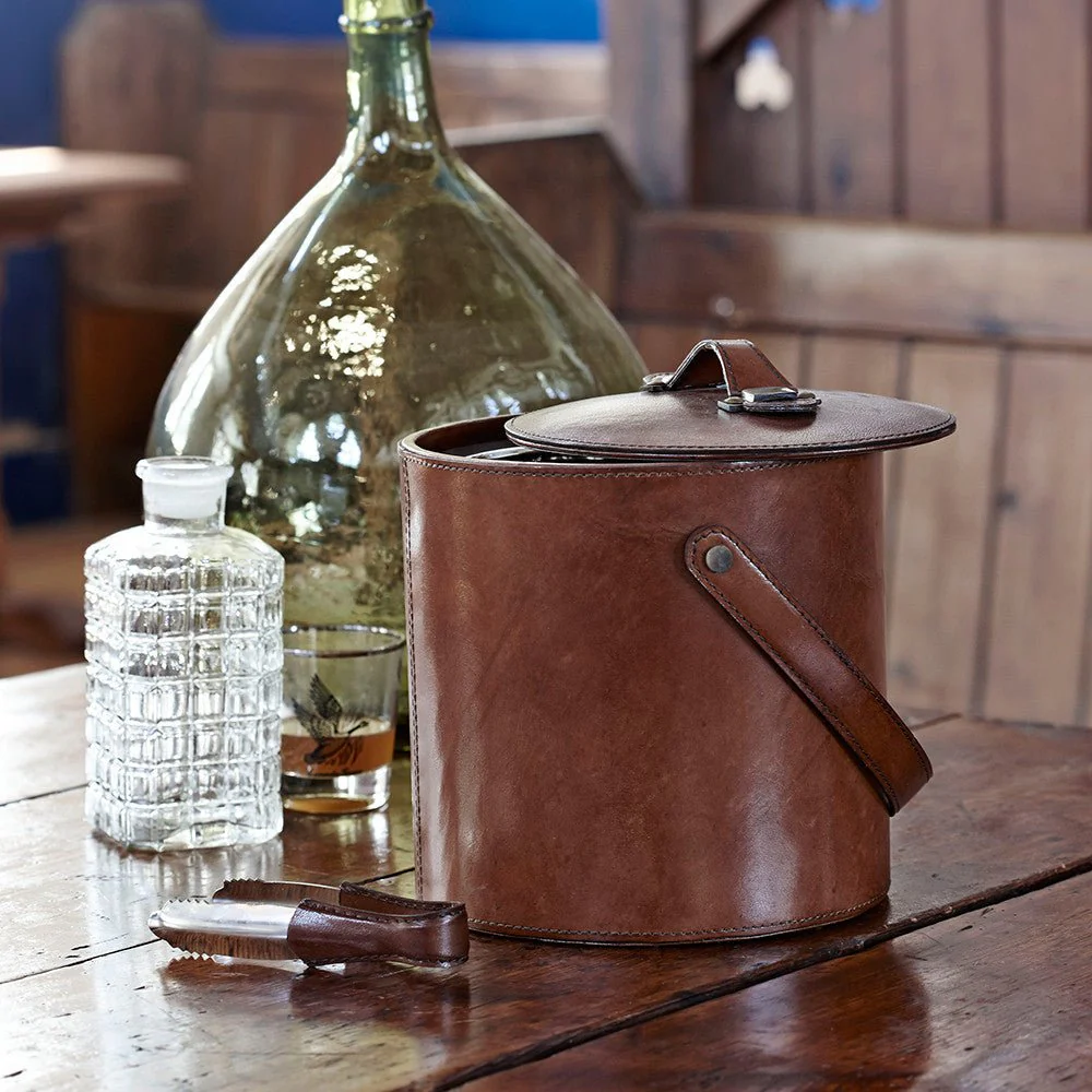 Leather Ice Bucket - For Entertaining - Image 3