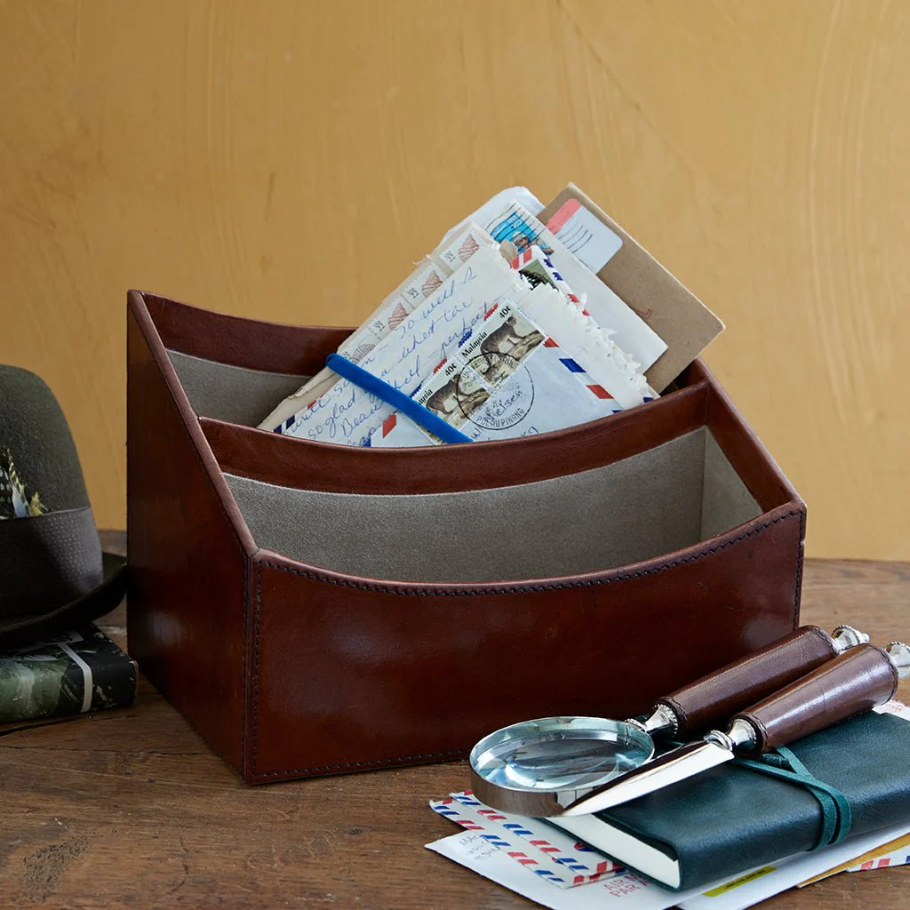 Leather Letter Rack - Image 3