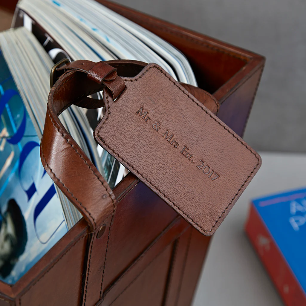 Leather Log Basket - Image 4