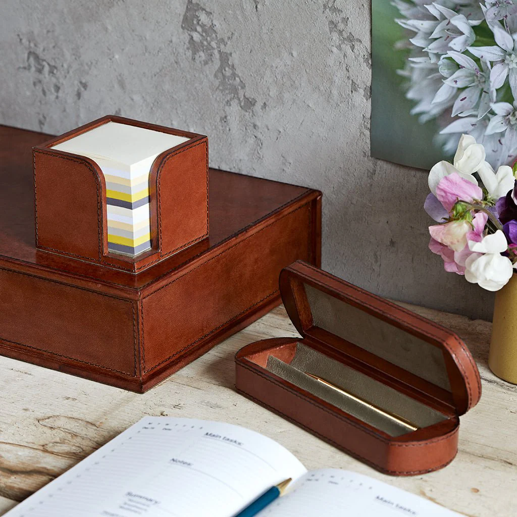 Leather Memo Block Holder Complete With Memo Note Block - Image 3
