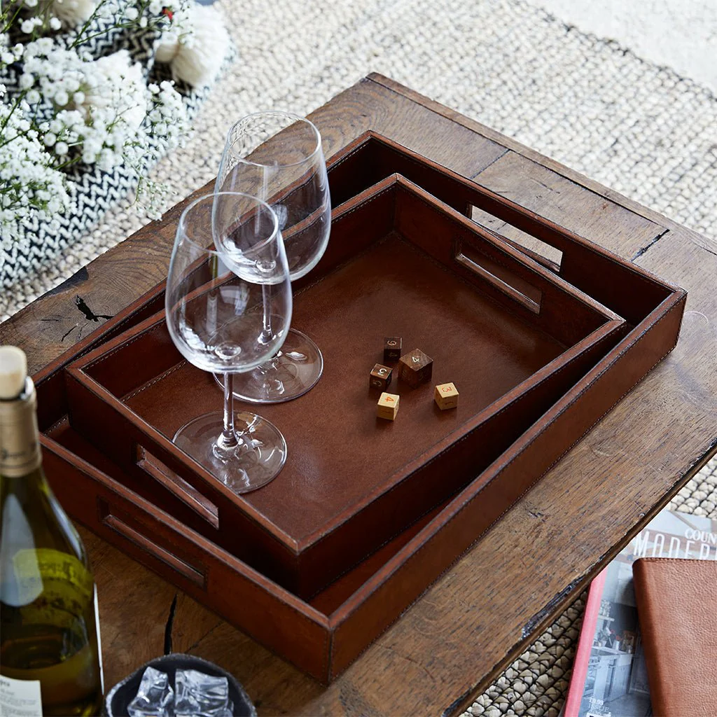 Leather Coffee Tray - Image 3