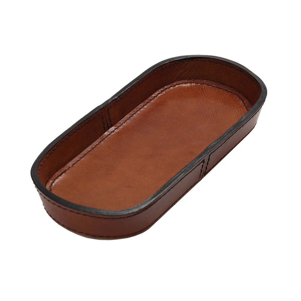 Leather Oval Valet Tray - Image 2
