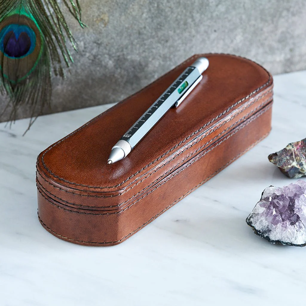 Leather Pen Box For Two - Image 5