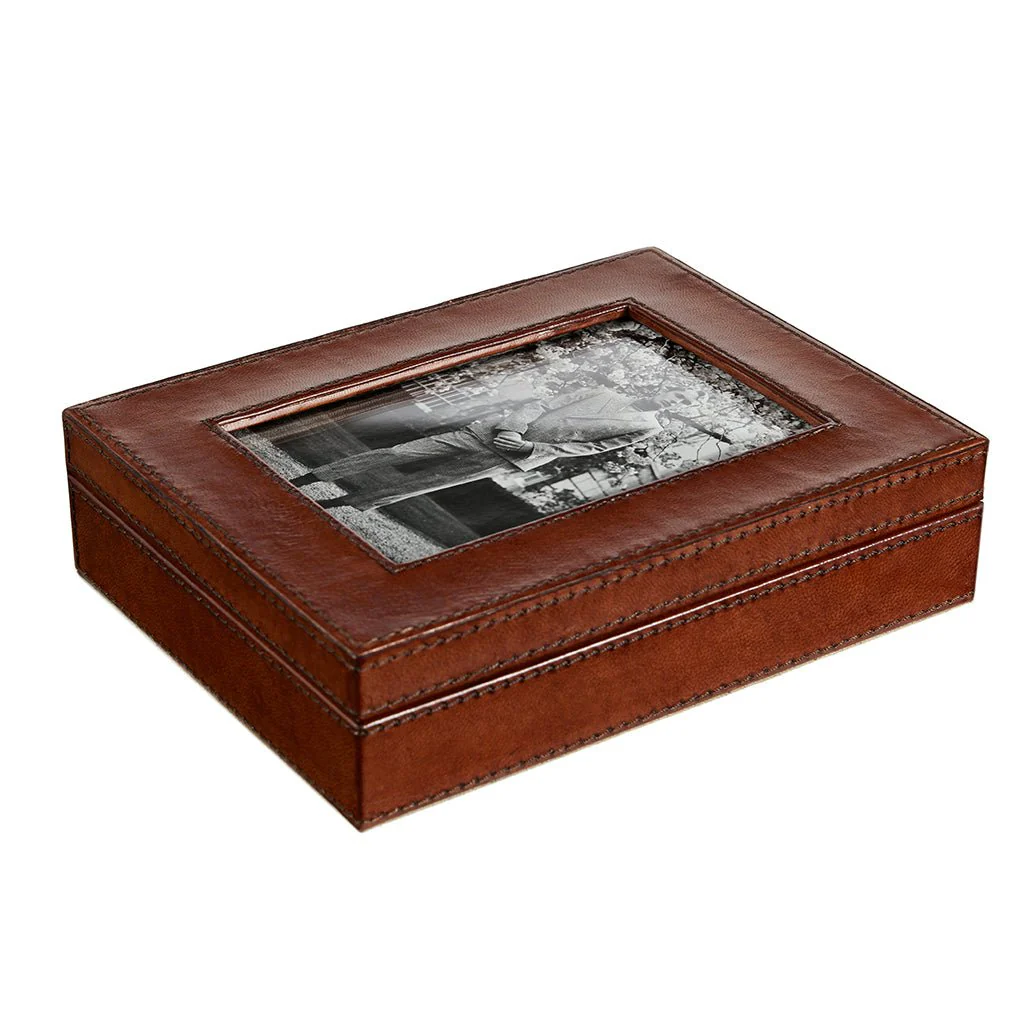 Leather Photo Memorabilia Box - Image 3