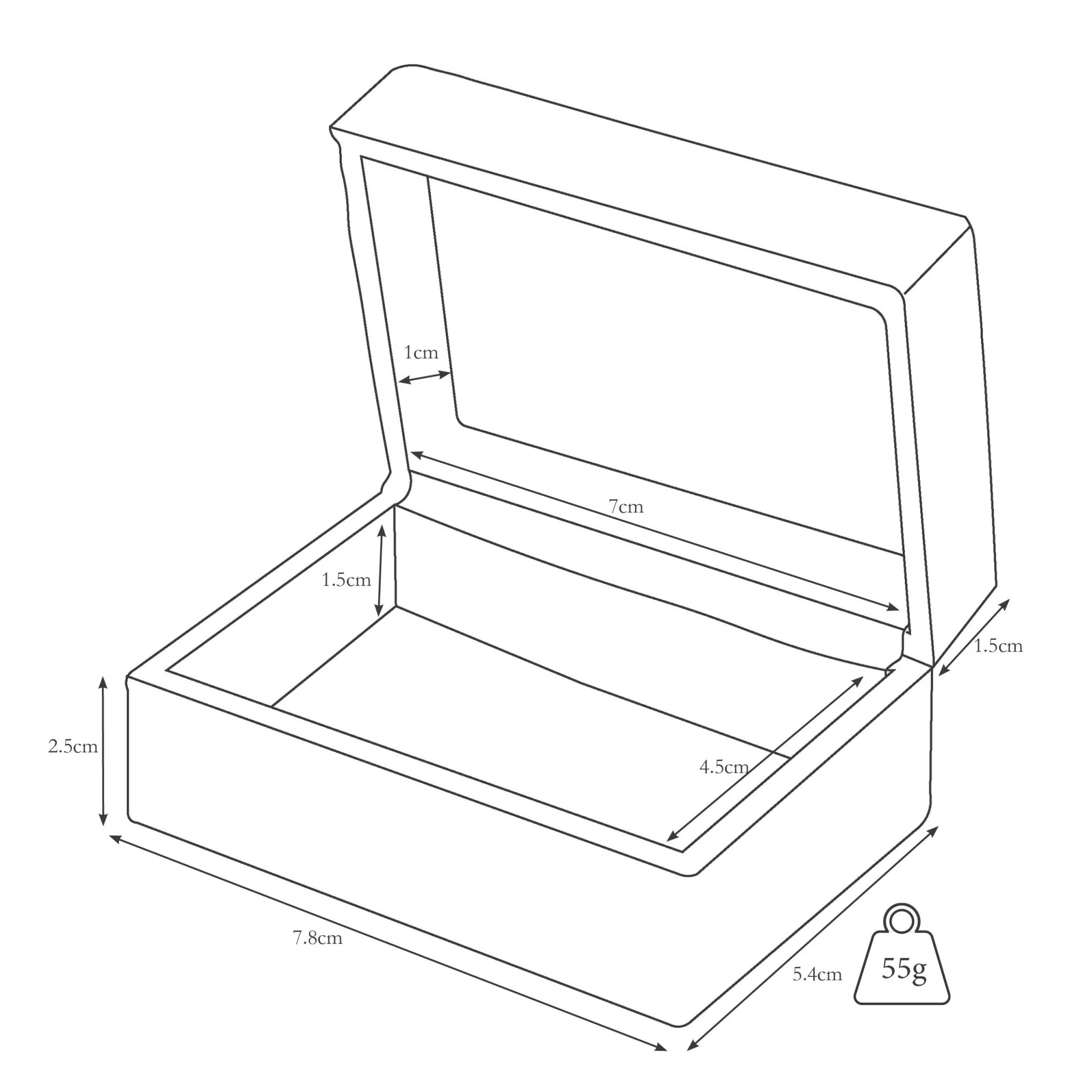 Leather Mini Cufflink Box - Magnetic Lid For Travel - Image 5