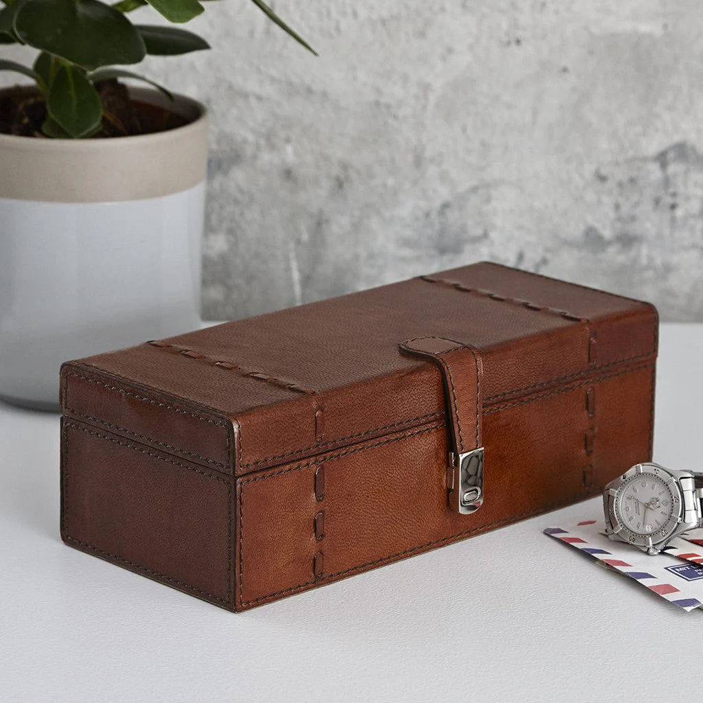 Leather Watch Box For Three - Image 3
