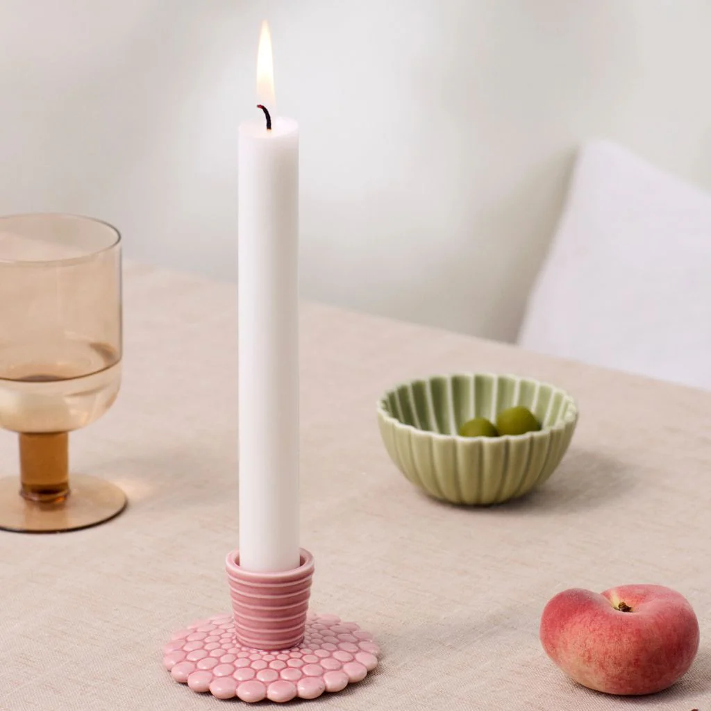 Pipanella Candlestick Bubble Lines - Dusty Rose - Image 3