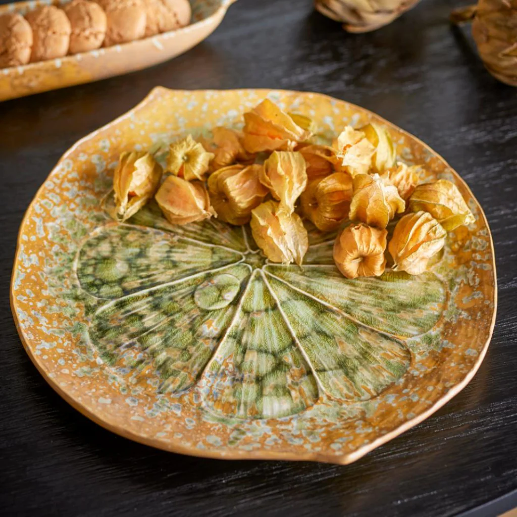Round Milani Serving Plate - Green