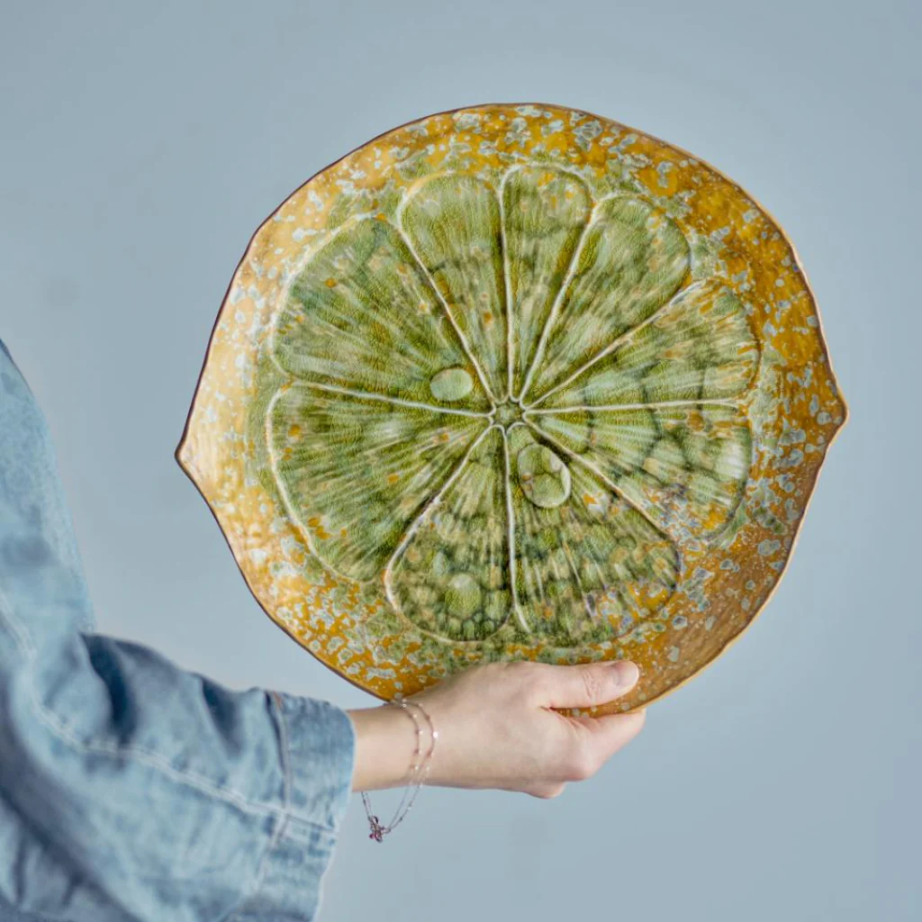 Round Milani Serving Plate - Green - Image 2
