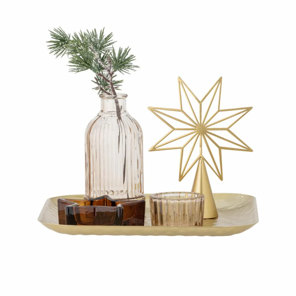 Sanga Tray with Glass Votives - Gold - Image 4