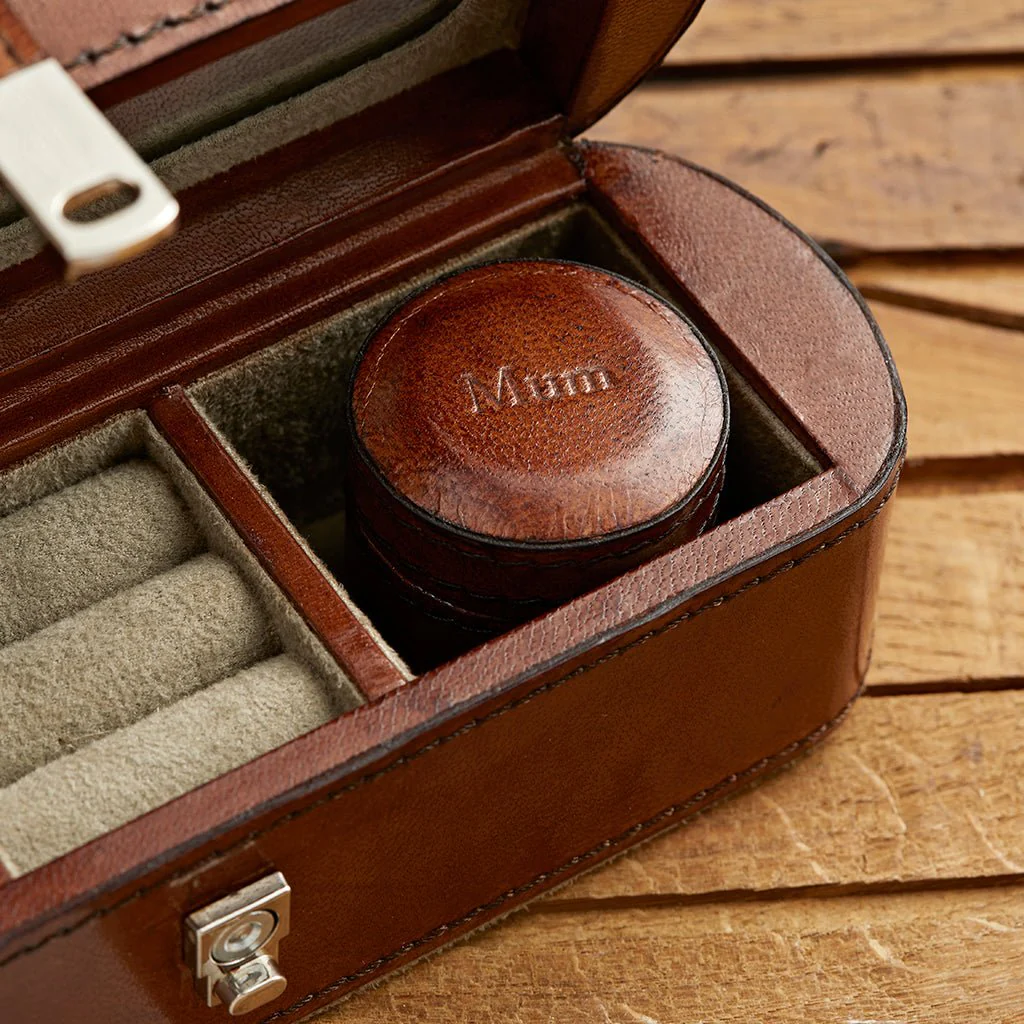 Leather Personalised Small Jewellery Box - Use Everyday - Image 4