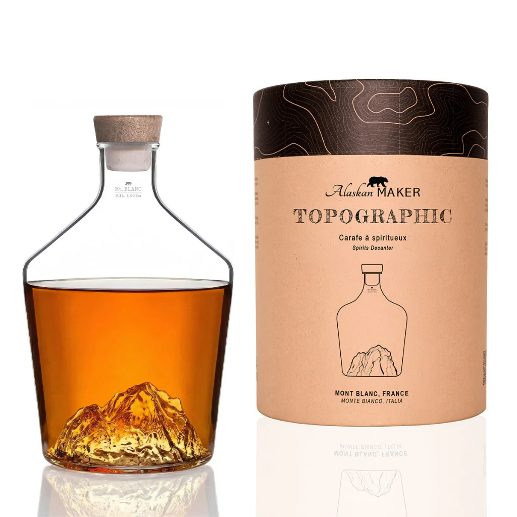 Topographic Spirit Decanter - Mount Blanc - Image 2