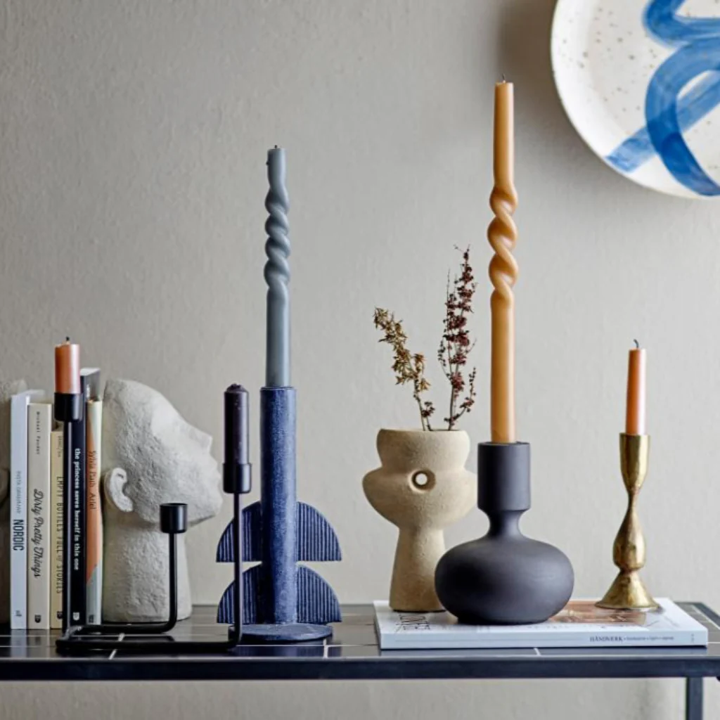 Grey Twist Candle - Set of four - Image 4