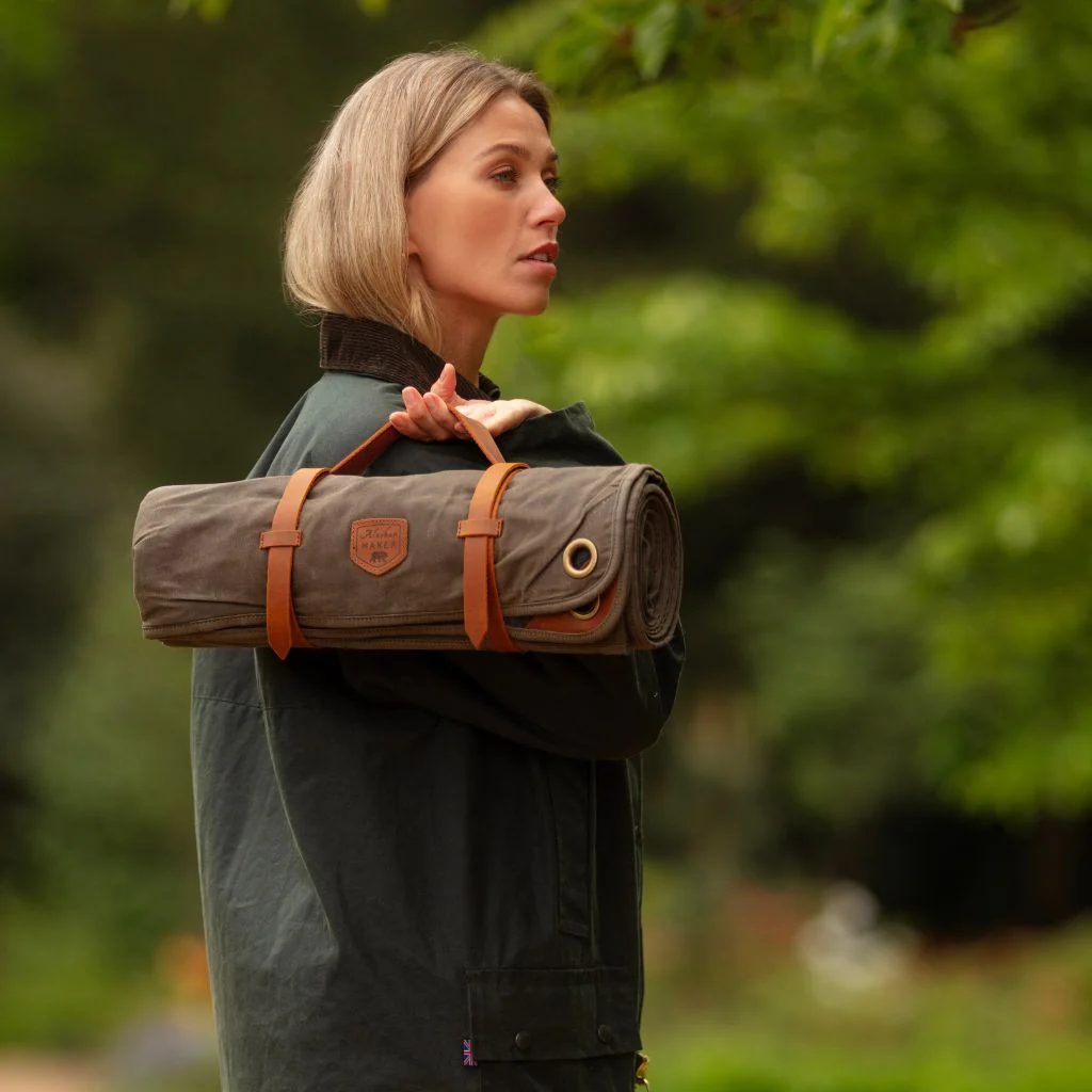 Waxed Canvas & Leather Picnic Rug - Image 2