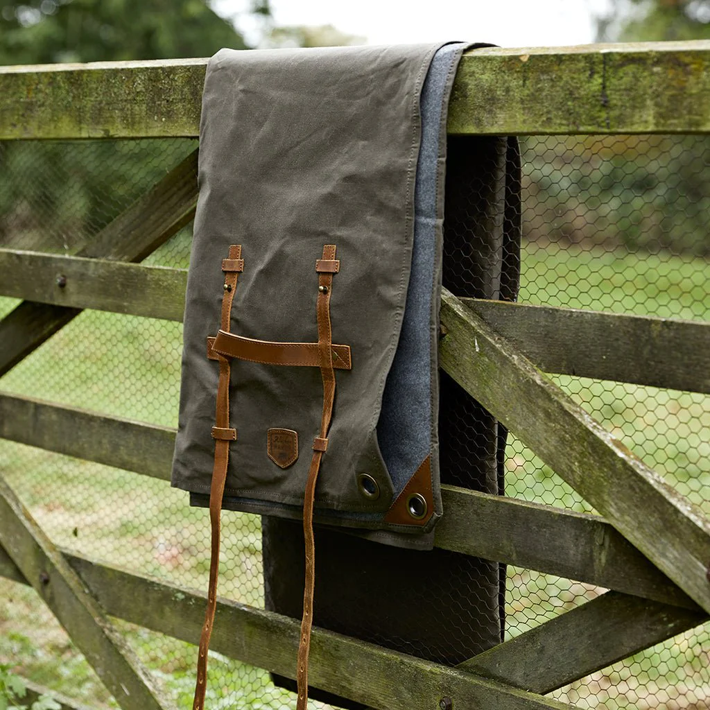 Waxed Canvas & Leather Picnic Rug - Image 5