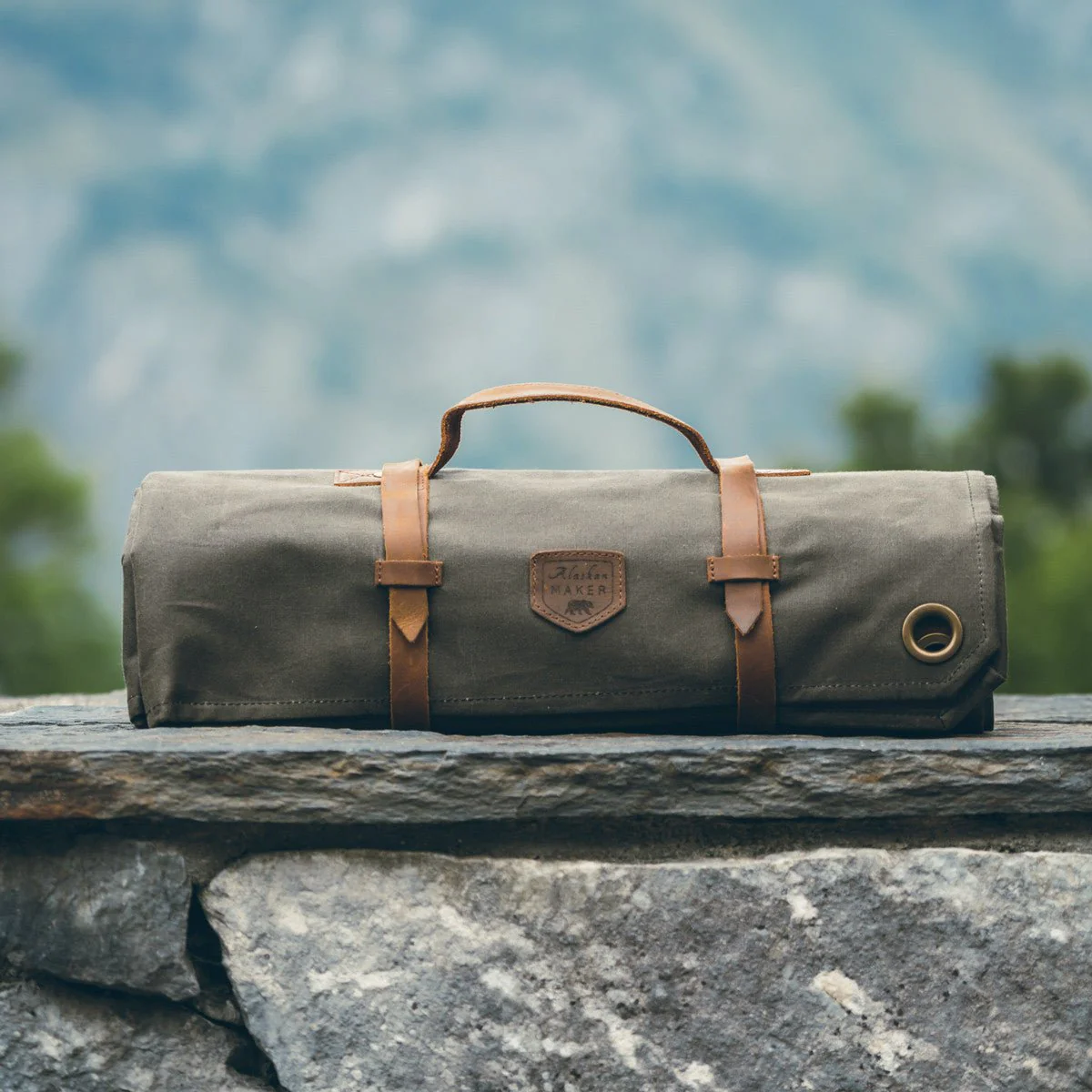Waxed Canvas & Leather Picnic Rug - Image 8