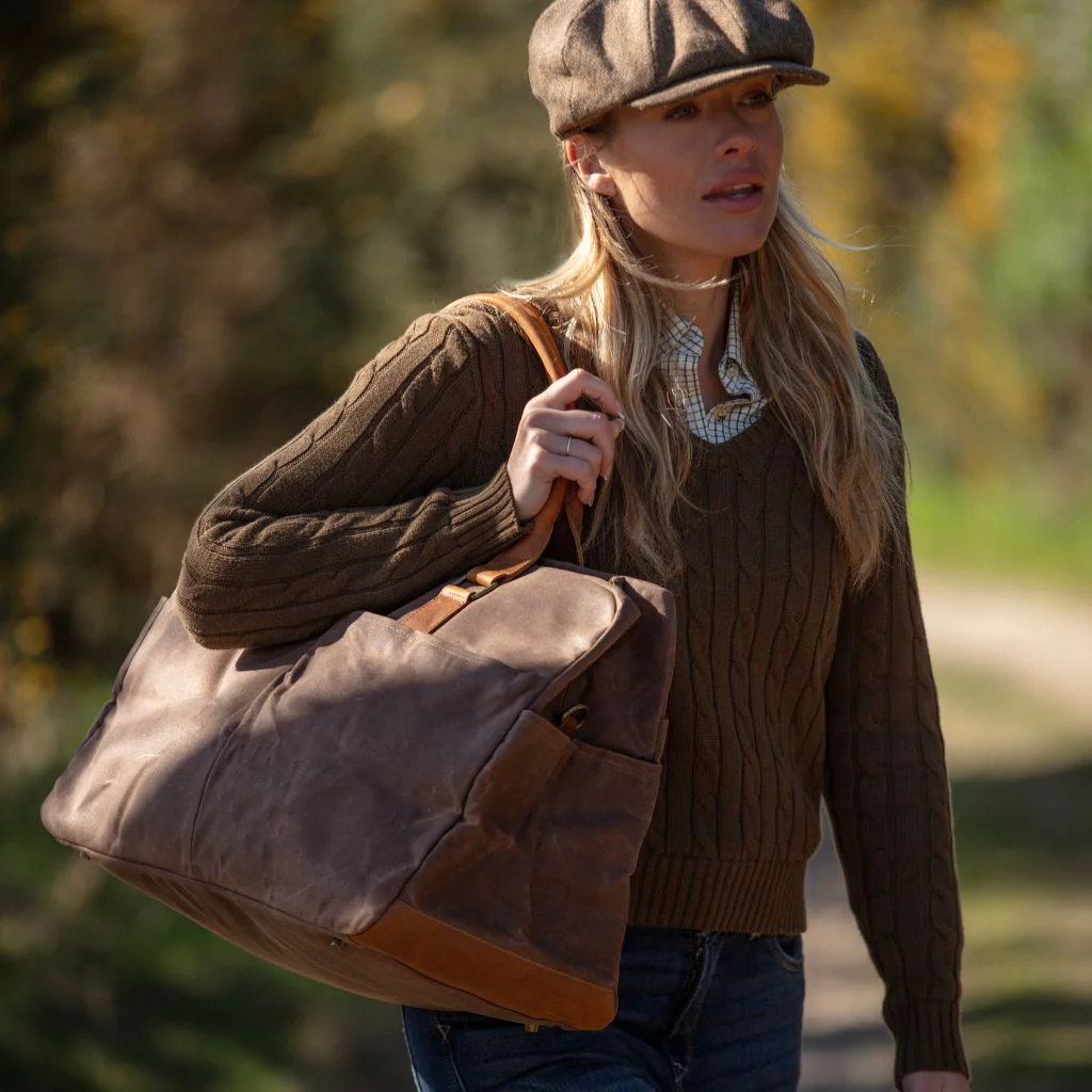 Waxed Canvas & Leather Weekend Bag - Image 3