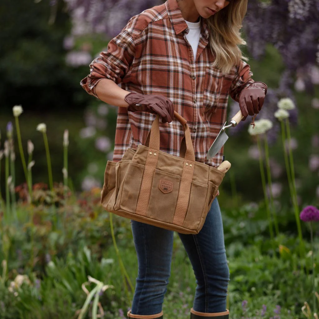 Brown Waxed Canvas Gardening Bag - Image 2