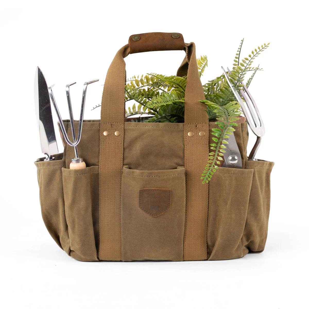 Brown Waxed Canvas Gardening Bag - Image 9