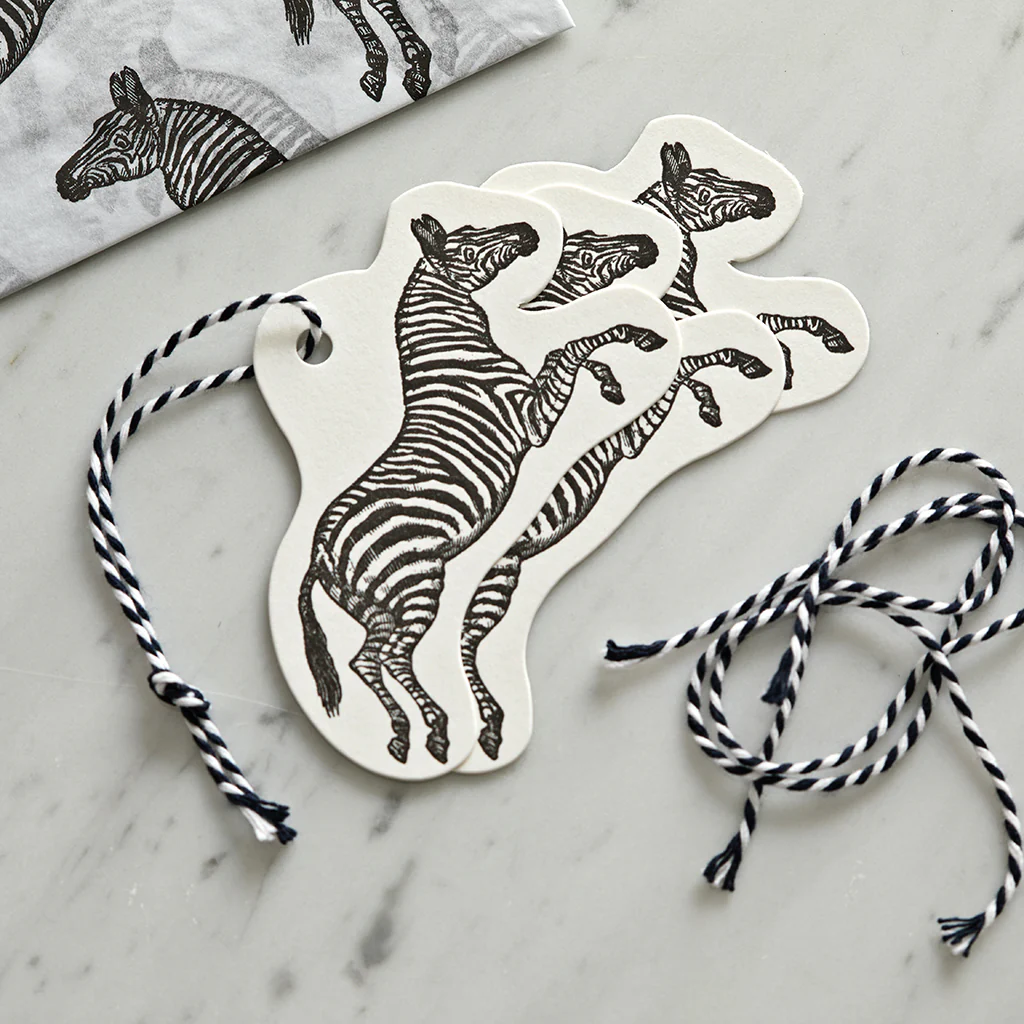 Zebra Gift Tag - Pack of Three - Image 2
